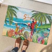 Aloha Hawaii Christmas Rubber Doormat It's 5 o'clock Somewhere LT7 - Polynesian Pride