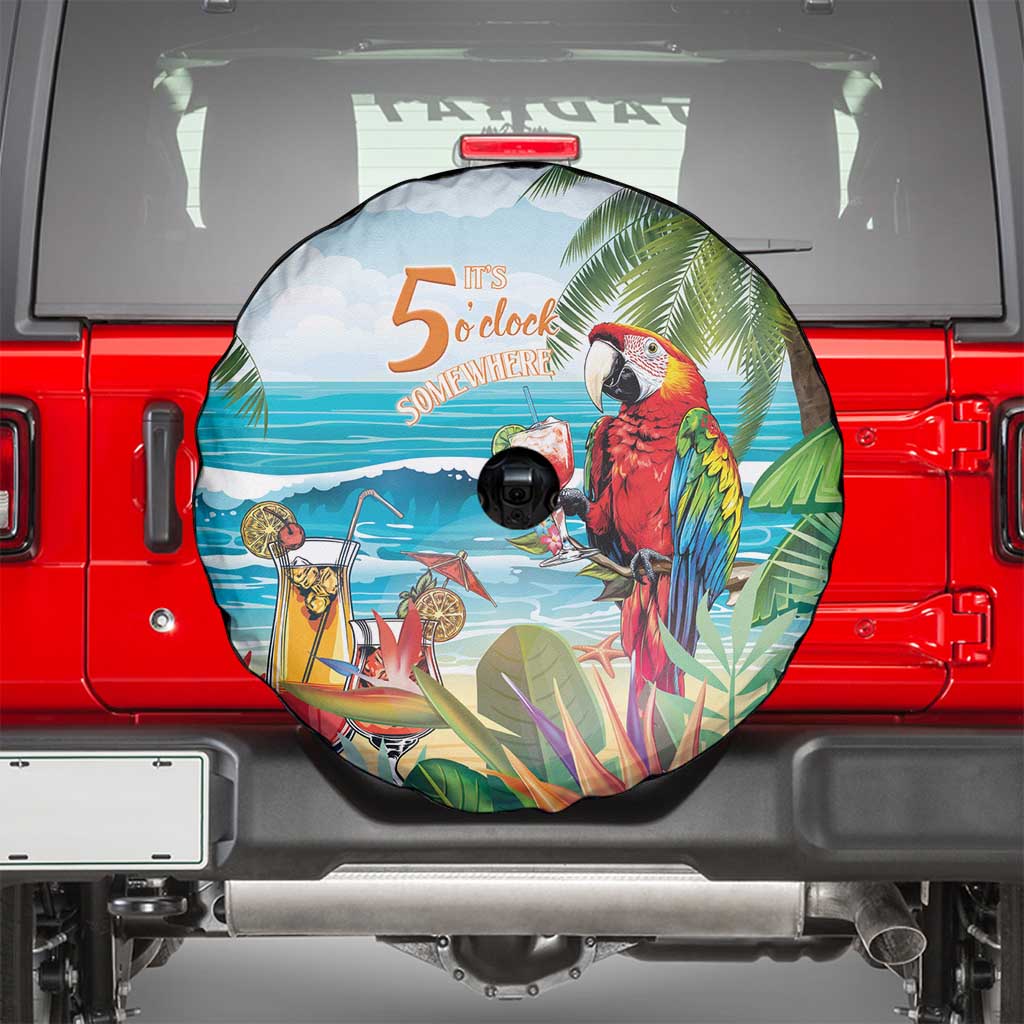 Aloha Hawaii Christmas Spare Tire Cover It's 5 o'clock Somewhere LT7 - Polynesian Pride