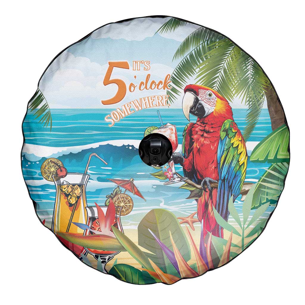 Aloha Hawaii Christmas Spare Tire Cover It's 5 o'clock Somewhere LT7 - Polynesian Pride