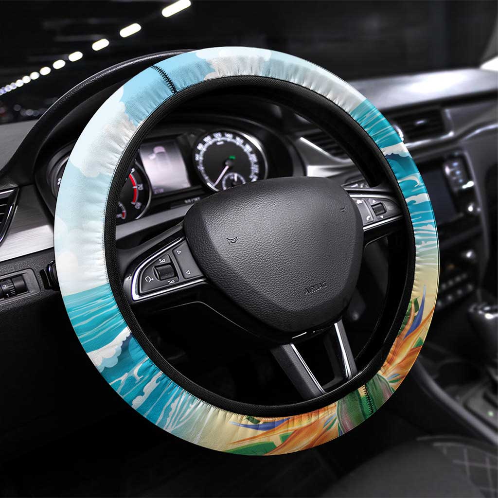 Aloha Hawaii Christmas Steering Wheel Cover It's 5 o'clock Somewhere LT7 Universal Fit Colorful - Polynesian Pride