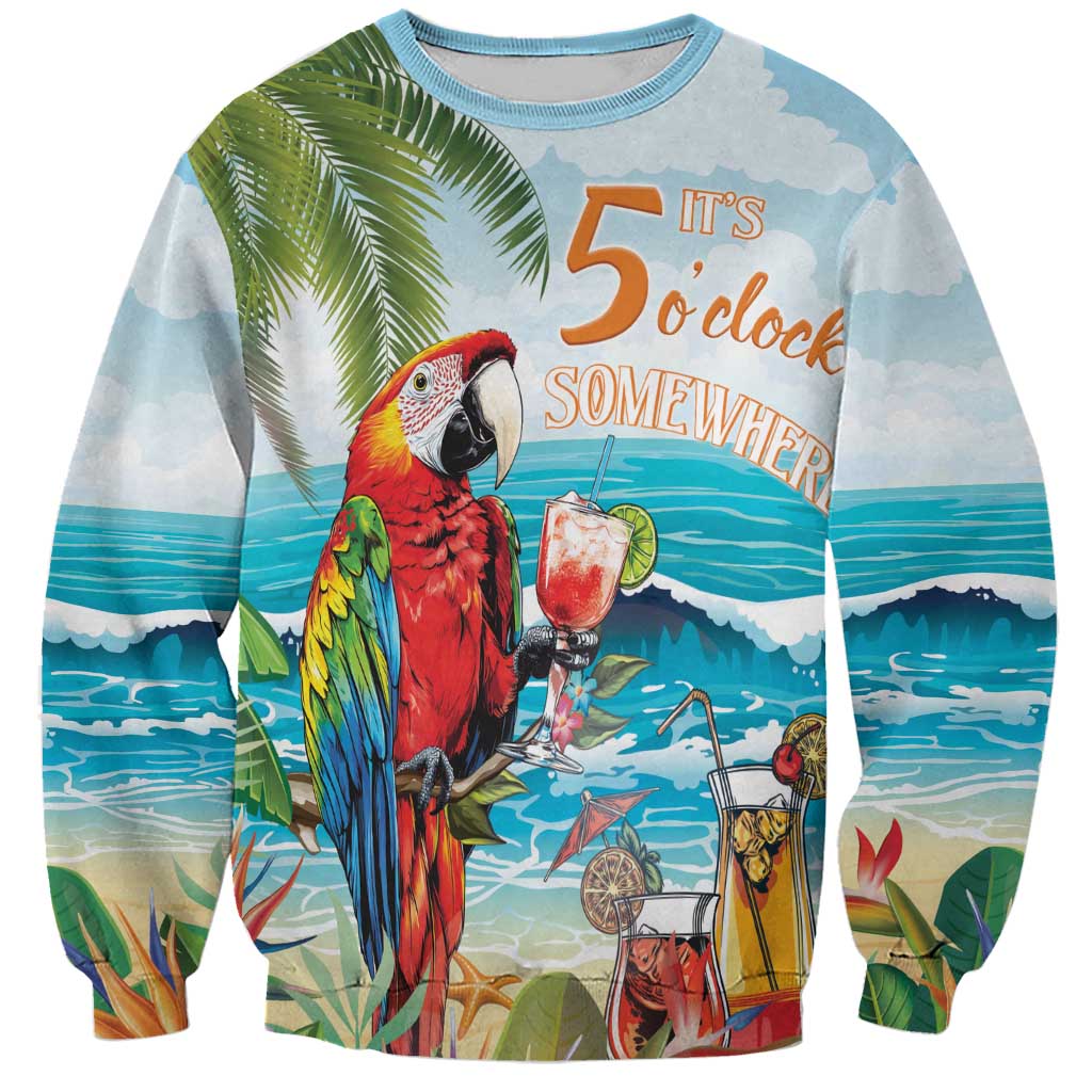 Aloha Hawaii Christmas Sweatshirt It's 5 o'clock Somewhere LT7 Unisex Colorful - Polynesian Pride