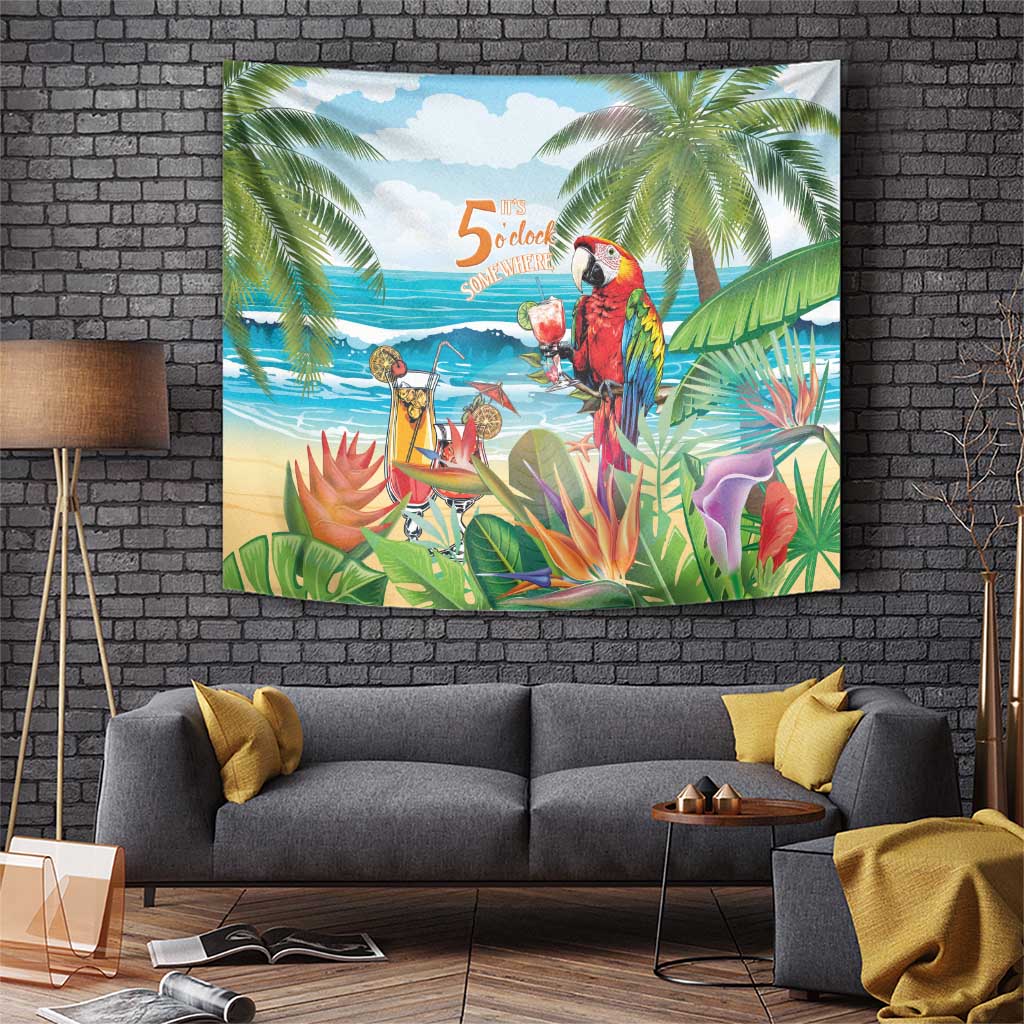 Aloha Hawaii Christmas Tapestry It's 5 o'clock Somewhere LT7 Colorful - Polynesian Pride