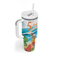 Aloha Hawaii Christmas Tumbler With Handle It's 5 o'clock Somewhere LT7 - Polynesian Pride