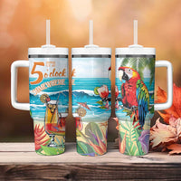 Aloha Hawaii Christmas Tumbler With Handle It's 5 o'clock Somewhere LT7 - Polynesian Pride