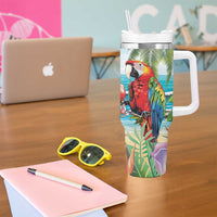 Aloha Hawaii Christmas Tumbler With Handle It's 5 o'clock Somewhere LT7 - Polynesian Pride