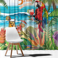 Aloha Hawaii Christmas Window Curtain It's 5 o'clock Somewhere LT7 - Polynesian Pride