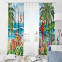 Aloha Hawaii Christmas Window Curtain It's 5 o'clock Somewhere LT7 - Polynesian Pride