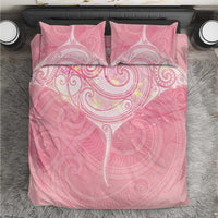 Breast Cancer Awareness Maori Aotearoa Bedding Set Manta Ray - Pink Glaze LT7 Pink - Polynesian Pride