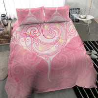 Breast Cancer Awareness Maori Aotearoa Bedding Set Manta Ray - Pink Glaze LT7 - Polynesian Pride