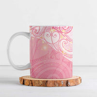 Breast Cancer Awareness Maori Aotearoa Ceramic Mug Manta Ray - Pink Glaze LT7 Pink - Polynesian Pride
