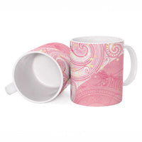 Breast Cancer Awareness Maori Aotearoa Ceramic Mug Manta Ray - Pink Glaze LT7 - Polynesian Pride
