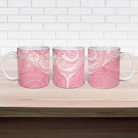 Breast Cancer Awareness Maori Aotearoa Ceramic Mug Manta Ray - Pink Glaze LT7 - Polynesian Pride