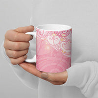 Breast Cancer Awareness Maori Aotearoa Ceramic Mug Manta Ray - Pink Glaze LT7 - Polynesian Pride