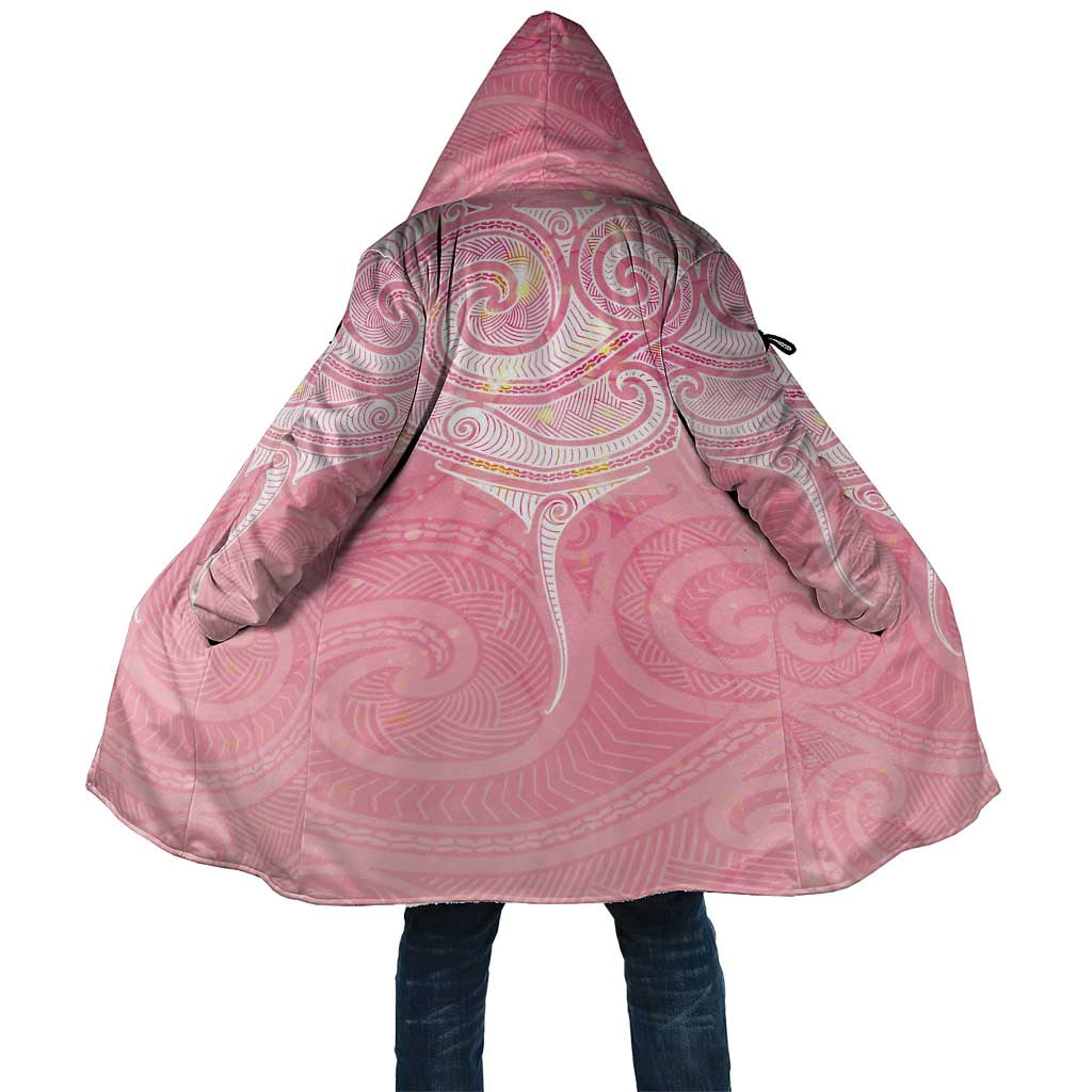 Breast Cancer Awareness Maori Aotearoa Cloak Manta Ray - Pink Glaze LT7 Unisex Pink - Polynesian Pride