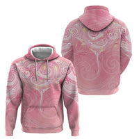 Breast Cancer Awareness Maori Aotearoa Hoodie Manta Ray - Pink Glaze LT7 - Polynesian Pride