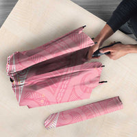 Breast Cancer Awareness Maori Aotearoa Umbrella Manta Ray - Pink Glaze LT7 - Polynesian Pride