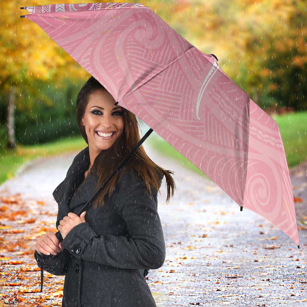 Breast Cancer Awareness Maori Aotearoa Umbrella Manta Ray - Pink Glaze LT7 - Polynesian Pride