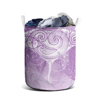 Epilepsy Awareness Maori Aotearoa Laundry Basket Manta Ray - Purple Glaze LT7 - Polynesian Pride