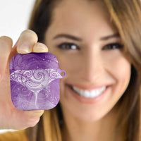 Epilepsy Awareness Maori Aotearoa AirPods Case Manta Ray - Purple Glaze LT7 - Polynesian Pride