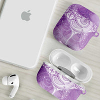 Epilepsy Awareness Maori Aotearoa AirPods Case Manta Ray - Purple Glaze LT7 - Polynesian Pride