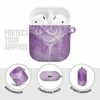 Epilepsy Awareness Maori Aotearoa AirPods Case Manta Ray - Purple Glaze LT7 - Polynesian Pride