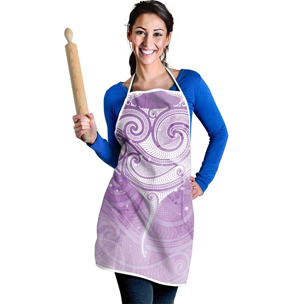 Epilepsy Awareness Maori Aotearoa Apron Manta Ray - Purple Glaze LT7 - Polynesian Pride