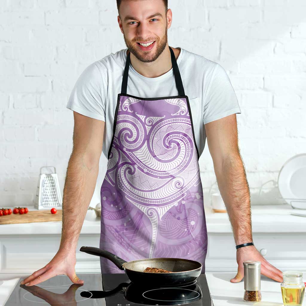 Epilepsy Awareness Maori Aotearoa Apron Manta Ray - Purple Glaze LT7 - Polynesian Pride