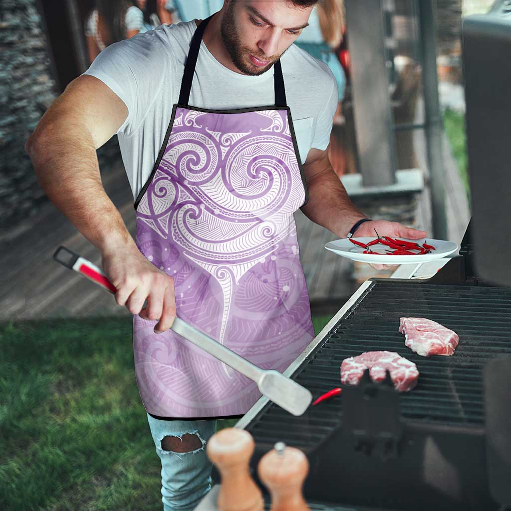 Epilepsy Awareness Maori Aotearoa Apron Manta Ray - Purple Glaze LT7 - Polynesian Pride