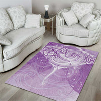 Epilepsy Awareness Maori Aotearoa Area Rug Manta Ray - Purple Glaze LT7 - Polynesian Pride