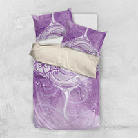 Epilepsy Awareness Maori Aotearoa Bedding Set Manta Ray - Purple Glaze LT7 US Twin 172cm x 218cm Purple - Polynesian Pride