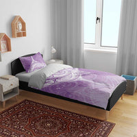 Epilepsy Awareness Maori Aotearoa Bedding Set Manta Ray - Purple Glaze LT7 - Polynesian Pride