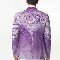 Epilepsy Awareness Maori Aotearoa Blazer Manta Ray - Purple Glaze LT7 - Polynesian Pride