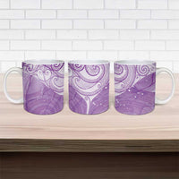 Epilepsy Awareness Maori Aotearoa Ceramic Mug Manta Ray - Purple Glaze LT7 - Polynesian Pride