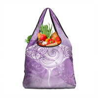 Epilepsy Awareness Maori Aotearoa Grocery Bag Manta Ray - Purple Glaze LT7 1-pack One Size Purple - Polynesian Pride