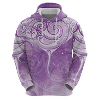 Epilepsy Awareness Maori Aotearoa Hoodie Manta Ray - Purple Glaze LT7 - Polynesian Pride