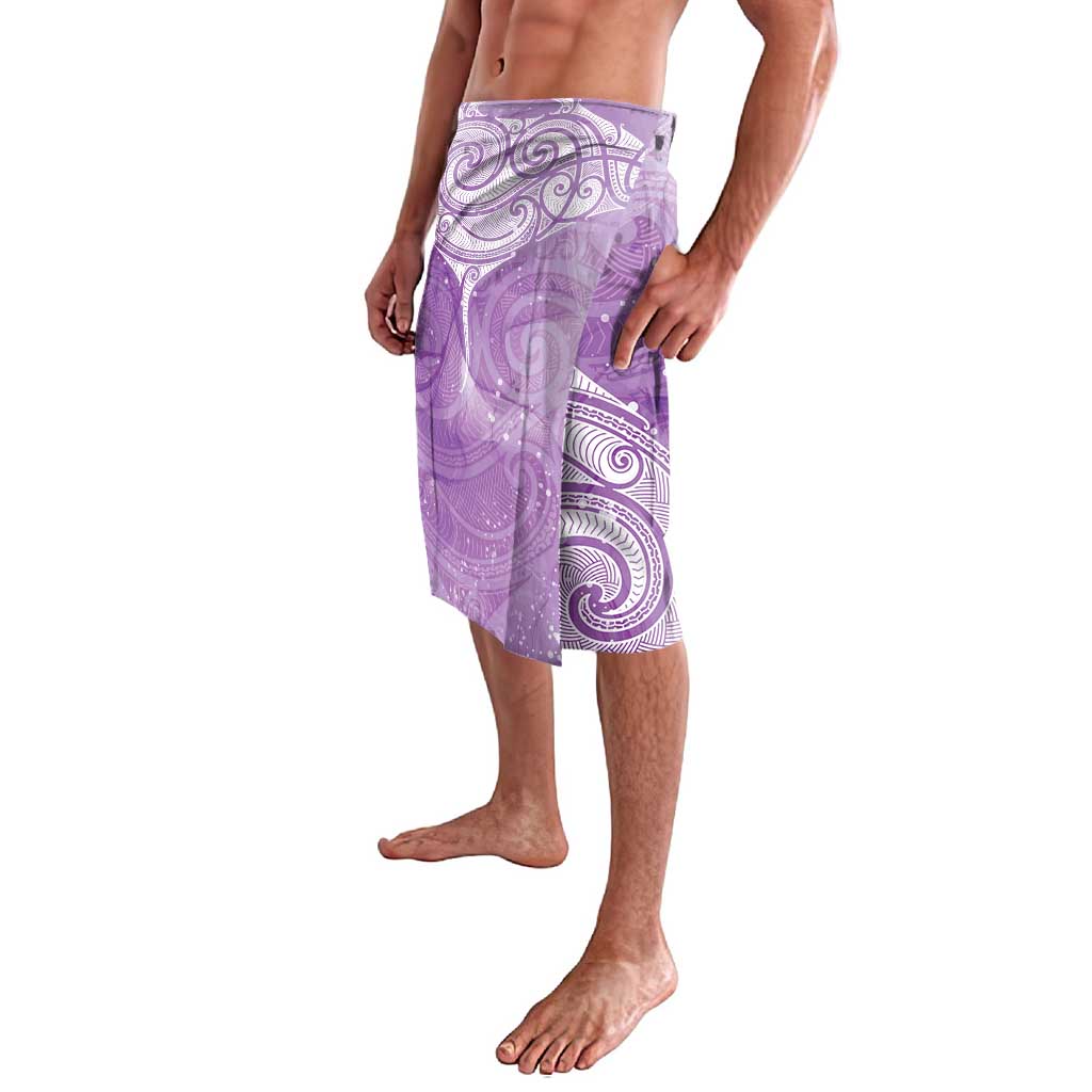 Epilepsy Awareness Maori Aotearoa Lavalava Manta Ray - Purple Glaze LT7 - Polynesian Pride