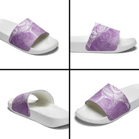 Epilepsy Awareness Maori Aotearoa Slide Sandals Manta Ray - Purple Glaze LT7 - Polynesian Pride
