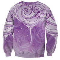 Epilepsy Awareness Maori Aotearoa Sweatshirt Manta Ray - Purple Glaze LT7 - Polynesian Pride