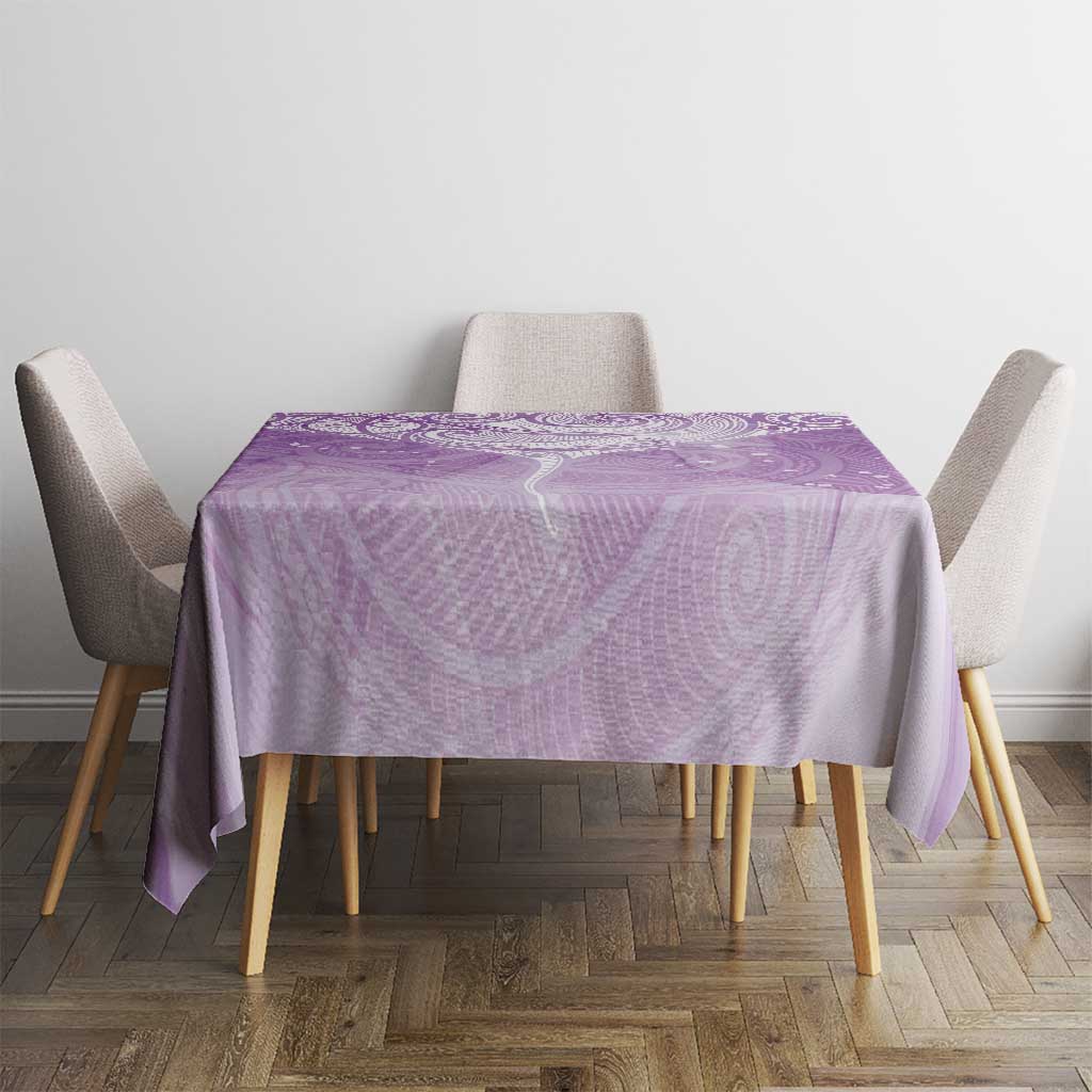 Epilepsy Awareness Maori Aotearoa Tablecloth Manta Ray - Purple Glaze LT7 - Polynesian Pride