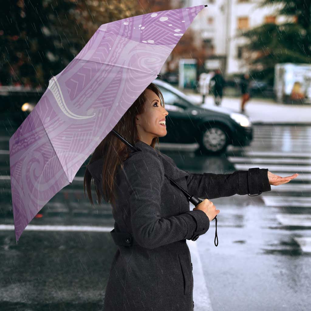 Epilepsy Awareness Maori Aotearoa Umbrella Manta Ray - Purple Glaze LT7 - Polynesian Pride