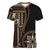 Samoa Siapo Motif Women V Neck T Shirt Classic Style - Black Ver02 LT7 Female Black - Polynesian Pride