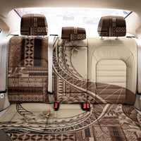 Samoa Siapo Mamanu Back Car Seat Cover Plumeria Mocha Motifs LT7 - Polynesian Pride