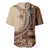 Samoa Siapo Mamanu Baseball Jersey Plumeria Mocha Motifs