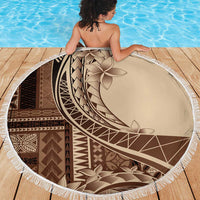 Samoa Siapo Mamanu Beach Blanket Plumeria Mocha Motifs LT7 - Polynesian Pride