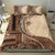 Samoa Siapo Mamanu Bedding Set Plumeria Mocha Motifs