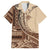 Samoa Siapo Mamanu Family Matching Long Sleeve Bodycon Dress and Hawaiian Shirt Plumeria Mocha Motifs