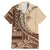 Samoa Siapo Mamanu Family Matching Mermaid Dress and Hawaiian Shirt Plumeria Mocha Motifs