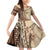 Samoa Siapo Mamanu Family Matching Off Shoulder Short Dress and Hawaiian Shirt Plumeria Mocha Motifs