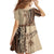 Samoa Siapo Mamanu Family Matching Tank Maxi Dress and Hawaiian Shirt Plumeria Mocha Motifs