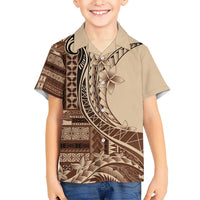 Samoa Siapo Mamanu Hawaiian Shirt Plumeria Mocha Motifs LT7 - Polynesian Pride